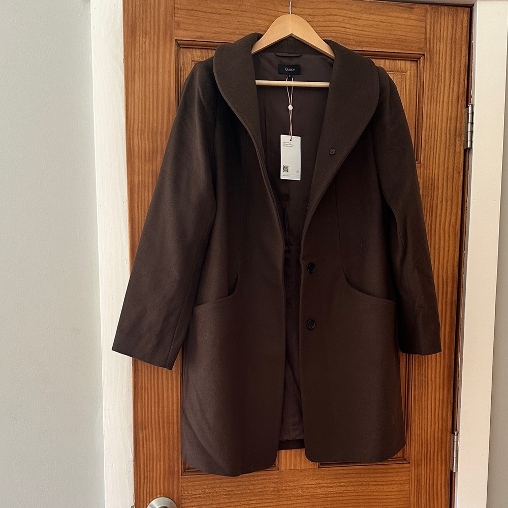 Quince Chocolate Brown Trench Coat